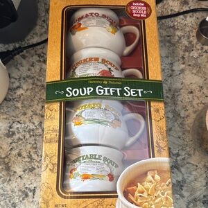 White Ceramic Kitchen Soup Bowls Set